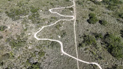 Aerial shot of the flow trails